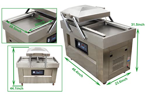 TECHTONGDA Double Chamber Vacuum Sealer Stainless Steel for Fruits & Vegetables