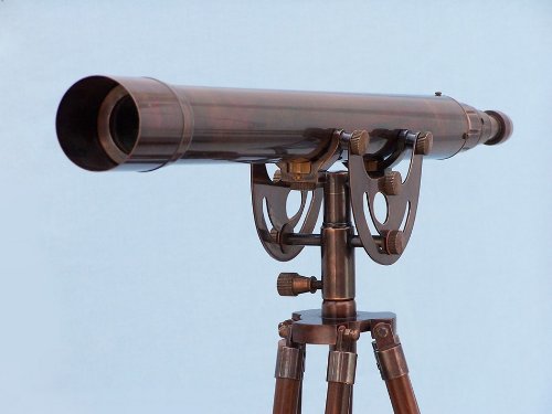 Handcrafted Nautical Decor Antique Copper Anchormaster Telescope 65" Copper