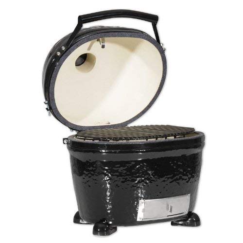 Primo Ceramic Charcoal Smoker Grill Oval Junior Black