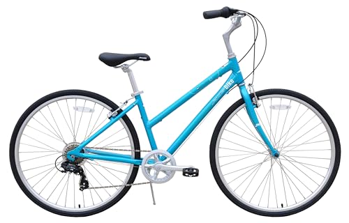 Firth Sports CT Explorer 7 Speed Women's 700C Hybrid Bicycle Lightweight Aluminum Alloy Frame Light Blue