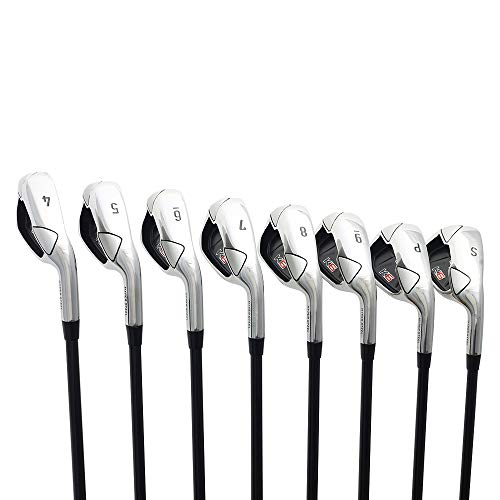 Majek K6 Iron Set Senior Men's Complete 8-Piece Iron Set Right Handed Black
