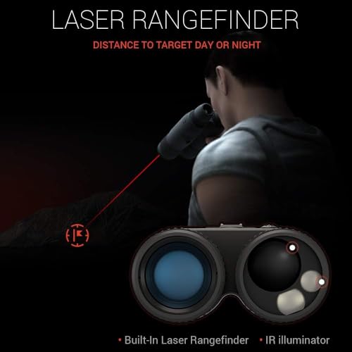 Certified Brands ATN BinoX 4K 4-16X Smart Day/Night Binoculars with Laser Range Finder Black