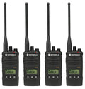 Motorola 4 Pack RDU4160D Two Way Radio Walkie Talkies Black