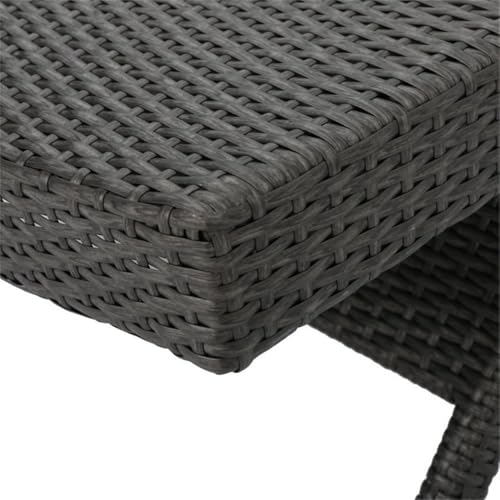 Noble House Salem Outdoor Wicker Arm Chaise Lounge Set of 4 Grey