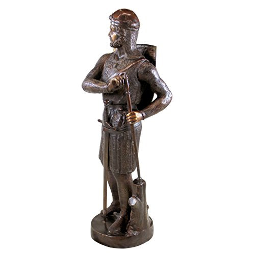Design Toscano 13th Century Medieval Warrior Soldier Lost Wax Bronze Statue Bronze
