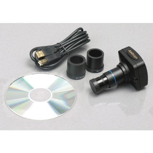 AmScope 40X-1000X EPI Metallurgical Microscope with 1.3MP Digital Camera Yellow