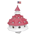 CC Outdoor Living 27" Red and White Hotel California Purple Martin Post-Mount Birdhouse Red