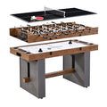 Barrington Billiards 3-in-1 Combination Game Table 54" Wood Grain/Concrete