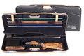 Negrini OU Deluxe High Rib Skeet Shotgun Case with Tube Set Navy/Tobacco Leather/Navy