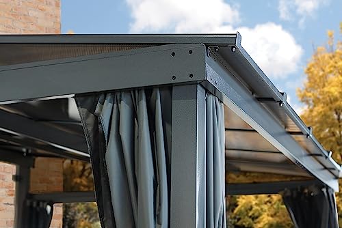 Sojag Pompano Wall Gazebo 12 Ft. x 16 Ft. Gray