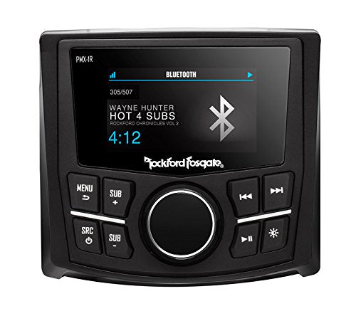 Rockford Fosgate PMX-5CAN Marine Bluetooth Receiver with Remote and Display