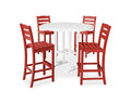 Polywood La Casa Café Bar Set Sunset Red/White