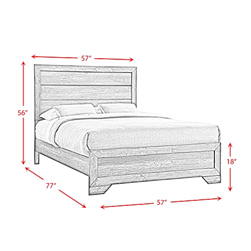 Picket House Furnishings Grayson Youth Full Panel 4PC Bedroom Set Grey Oak