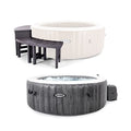 Intex 28439EP PureSpa Plus Greywood Portable Inflatable Bubble Hot Tub Jet Spa Multicolor