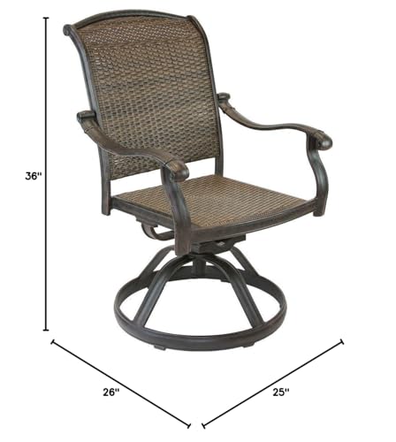 Patio Land Santa Clara Outdoor Dining Set of 8 Chairs Dark Bronze