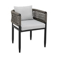 Armen Living Felicia Outdoor Patio Dining Chair Set of 2 Black