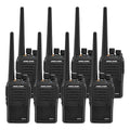 Midland MB400 BizTalk Business Two Way Radio 8 Pack Bundle with Chargers Black