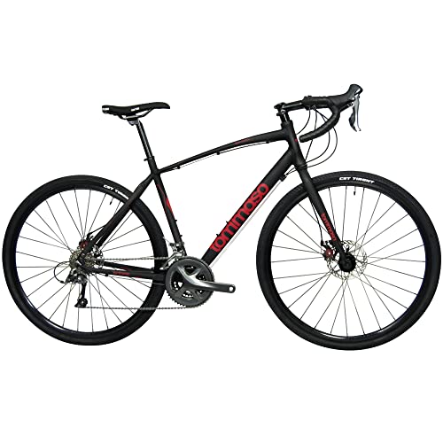 Tommaso Sentiero Sport Performance Aluminum Gravel Bike Matte Black/Red