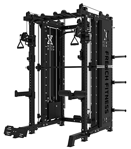 French Fitness FSR100 Commercial Functional Smith Rack System Home Gym