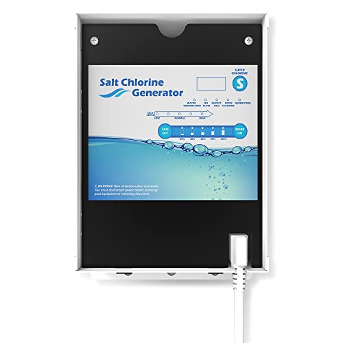 Northlight Swimming Pool Salt Water Generator System, 13 Titanium Plates White