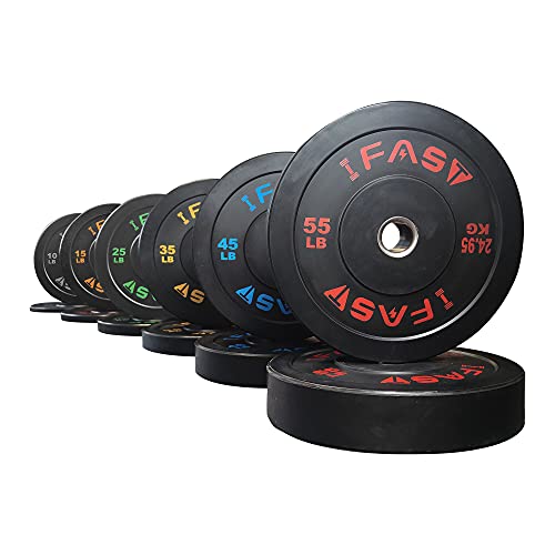 IFAST Olympic Weight Plates Set 370LB Bumper Plates