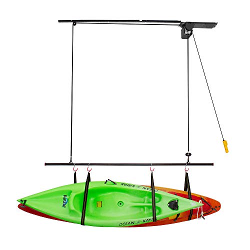 Garage Gator Dual Kayak and Canoe Lift Black