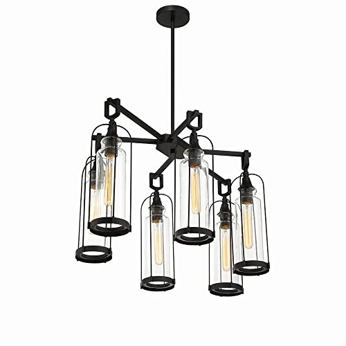 Eurofase Yasmin 6 Light Outdoor Pendant Vintage Style Aged Gold 17.75" Tall 19.5" Wide
