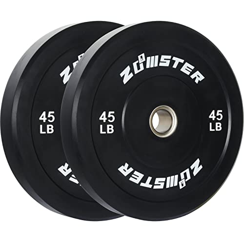 Zoomster Olympic Bumper Weight Plate 260LB Black