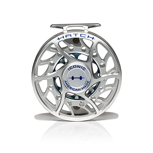 Hatch Outdoors Iconic Fly Reel 9 Plus 9-11wt Clear/Blue