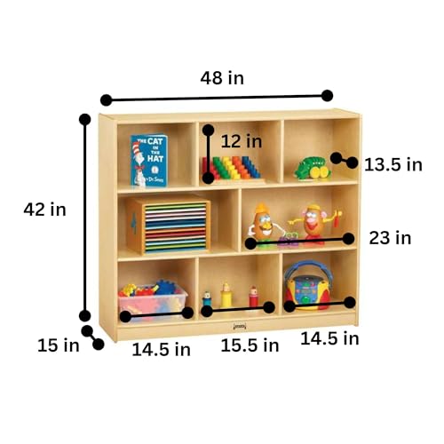 Jonti-Craft Mega Mobile Single Storage Unit Shelf Yellow