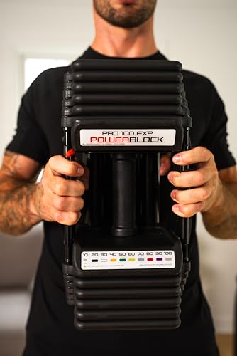 POWERBLOCK Pro 100 EXP Adjustable Dumbbell Black