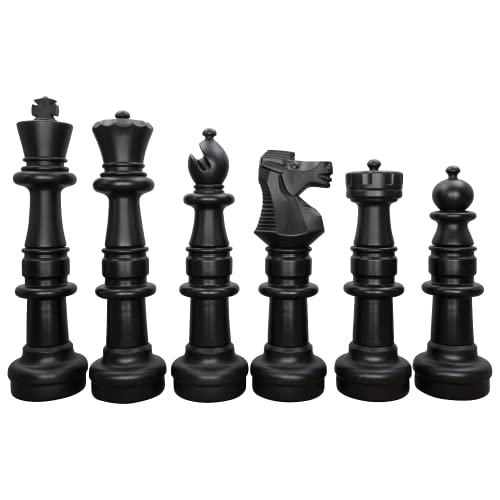 MegaChess 37 Inch Plastic Giant Chess Set with Commercial Grade Roll-Up Chessboard