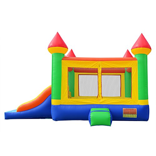 Inflatable HQ Commercial Bounce House Mega Double Slide Climbing Wall 100% PVC