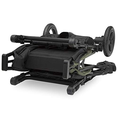 Delta Children Jeep Deluxe Wrangler Stroller Wagon with Cooler Bag and Parent Organizer Black/Olive Green