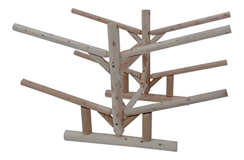 Log Kayak Rack 4 Place Unfinished