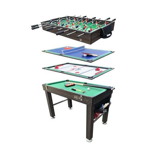 KICK Quad 48″ 4-in-1 Multi Game Table Brown