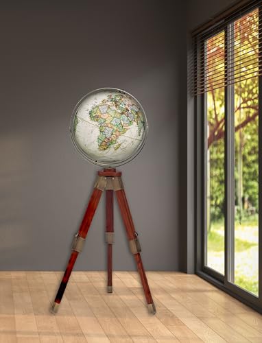 Replogle Eaton III 16" National Geographic Floor-Standing Globe White
