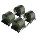 FF Finer Form NUOBELL Adjustable Dumbbell Pair 5-80 lbs Tactical Green