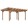Outsunny 12' x 16' Outdoor Wood Pergola Brown