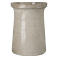 Emissary Gray Stoneware Round Planter 21in L x 29in H