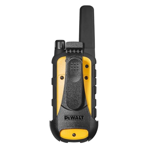 DEWALT DXFRS800 Heavy Duty Walkie Talkies Bundle with Remote Speaker Microphones, 6 Pack Black/Yellow