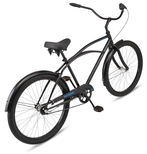 Schwinn Huron Adult Beach Cruiser Bike 26-Inch Black
