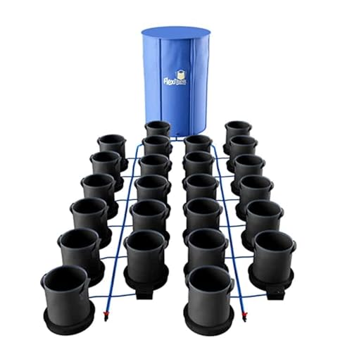 AutoPot 24 Pot XXL Self-Watering Hydroponic System with 9 Gallon Pots and 105 Gallon FlexiTank Black