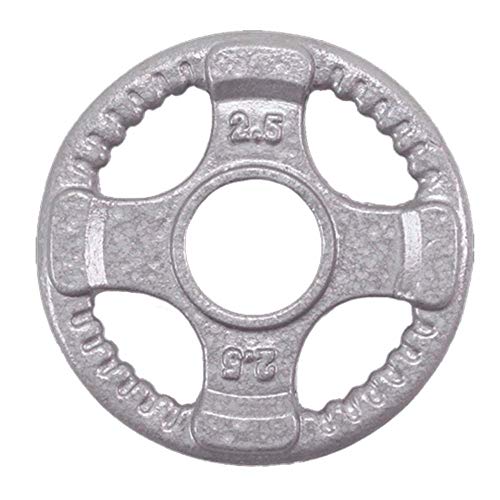 Body-Solid Olympic Quad Grip Weight Plate Set 455 lb Chrome/Gray