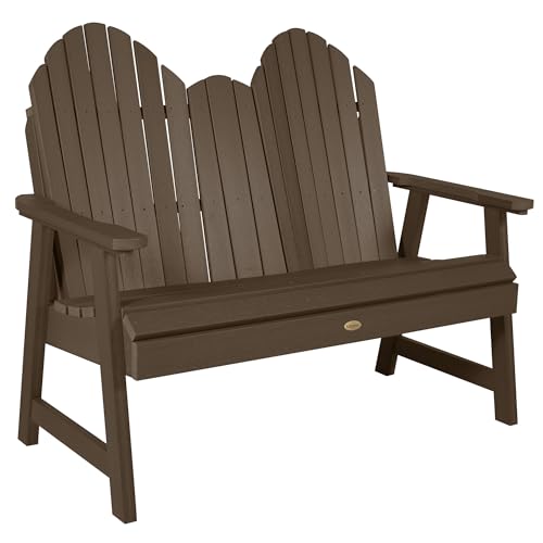 Highwood Hamilton 4ft Dining Height Adirondack Bench Weathered Acorn