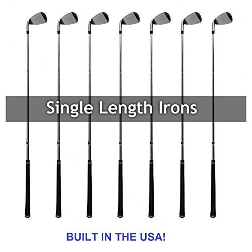 AGXGOLF Men's Same Length Tour Irons Set Black
