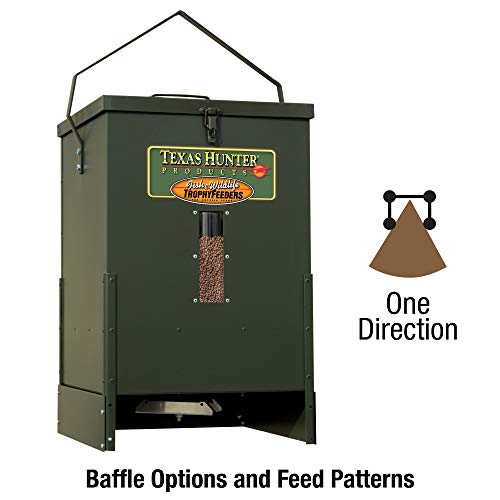 Texas Hunter Products 100lb Capacity Hanging Wildlife Feeder Model HF100W Hunter Green
