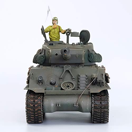 HOOBEN 1/16 M4A3E8 Fury Sherman Tank with Camouflage & Figure Dark Green