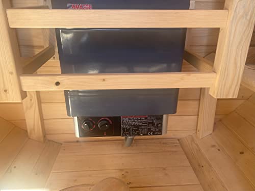 MCP Sauna Canadian Pine Wood Outdoor Barrel Sauna 4 Person 9KW Heater Lava Rocks
