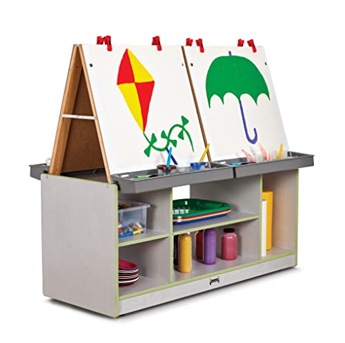 Jonti-Craft Rainbow Accents 4 Station Art Center Key Lime Green